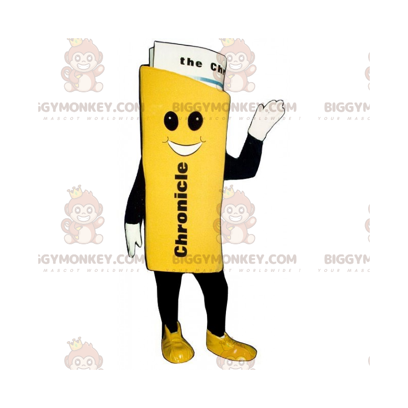 Disfraz de mascota Periódico Sonriente BIGGYMONKEY™ -