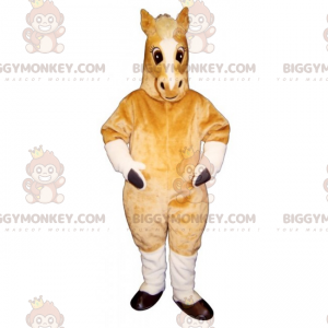 Costume de mascotte BIGGYMONKEY™ de jument beige -