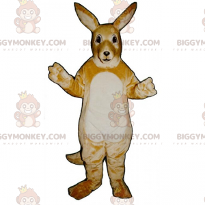 Costume de mascotte BIGGYMONKEY™ de kangourou au ventre blanc -
