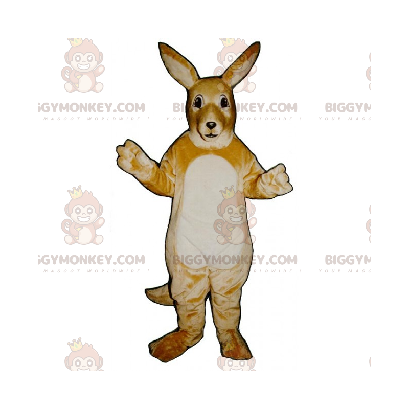 Costume de mascotte BIGGYMONKEY™ de kangourou au ventre blanc -