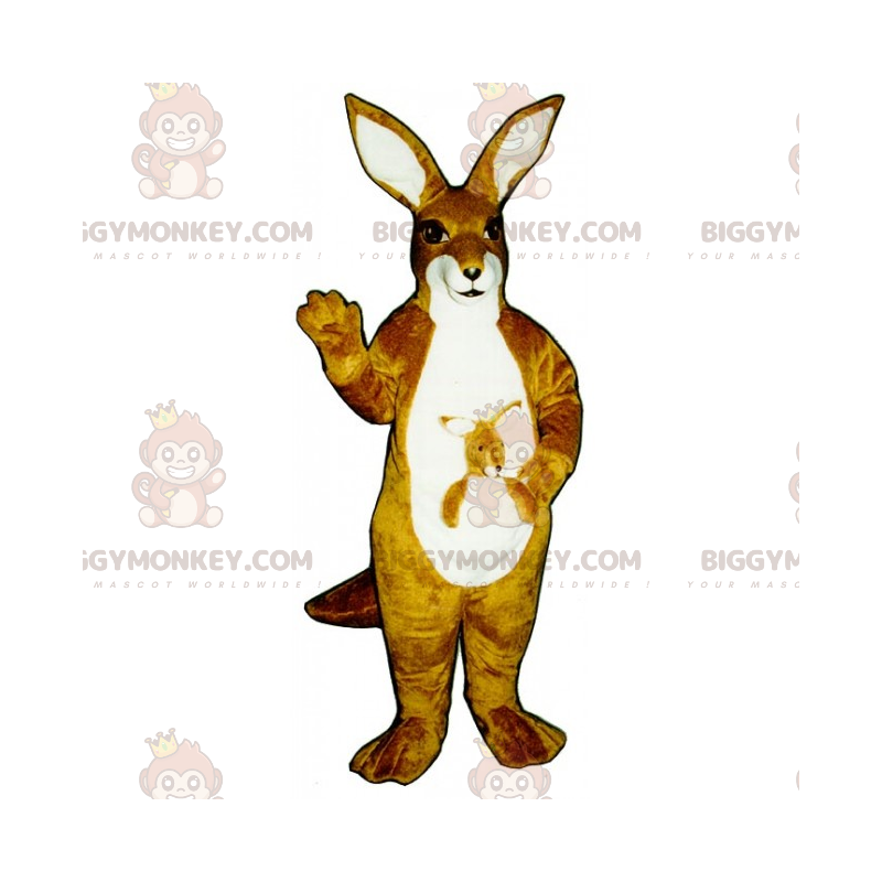Fantasia de mascote de canguru com bebê BIGGYMONKEY™ –