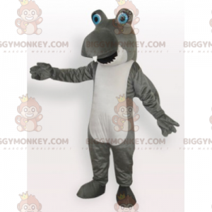 BIGGYMONKEY™ Divertido disfraz de mascota de tiburón gris y