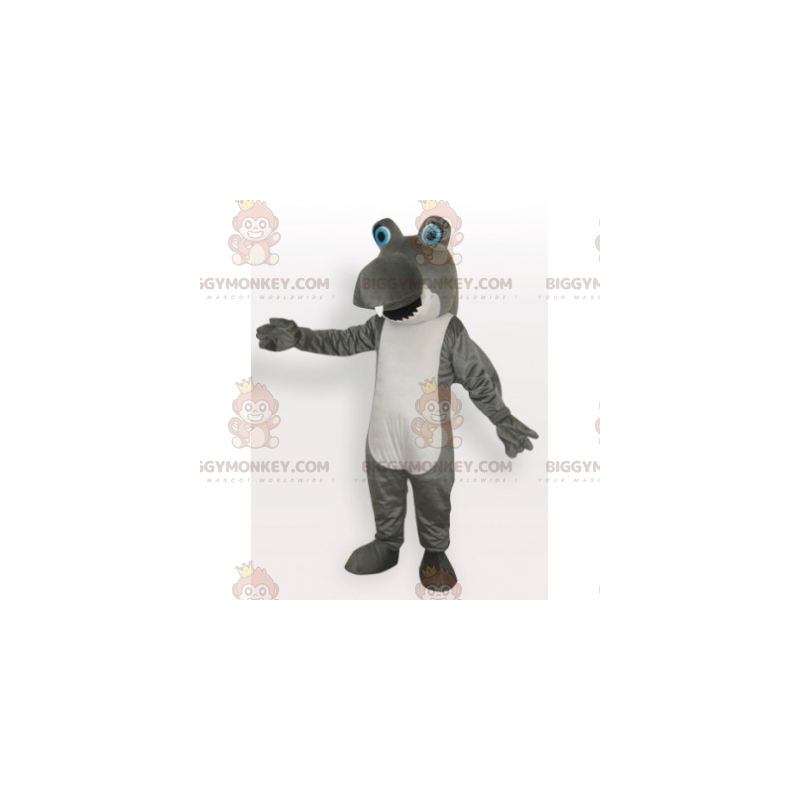 BIGGYMONKEY™ Divertente costume da mascotte squalo grigio e