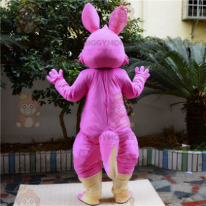 Costume de mascotte BIGGYMONKEY™ de kangourou rose -