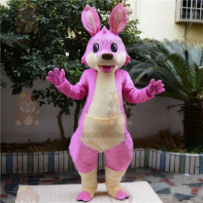 Costume de mascotte BIGGYMONKEY™ de kangourou rose -