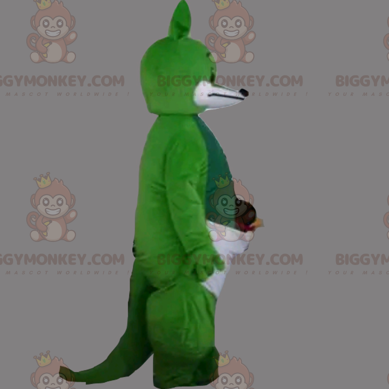 Traje de mascote de canguru verde BIGGYMONKEY™ – Biggymonkey.com