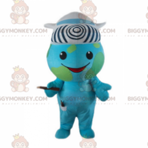 Traje de mascote Earth BIGGYMONKEY™ com chapéu de avião –