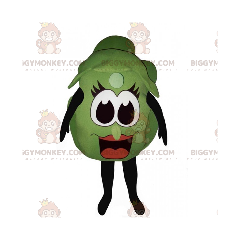 Kopfsalat BIGGYMONKEY™ Maskottchen-Kostüm mit lächelndem