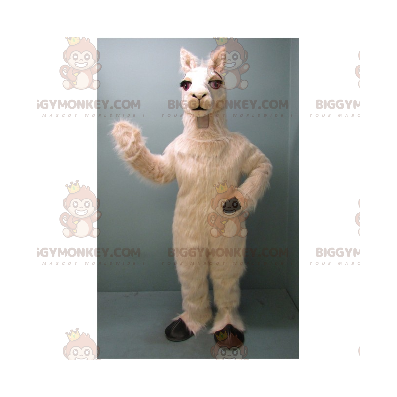 Costume mascotte BIGGYMONKEY™ con lama bianca e gambe nere -