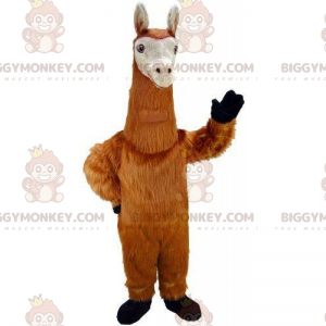 Traje de mascote de lhama marrom BIGGYMONKEY™ – Biggymonkey.com