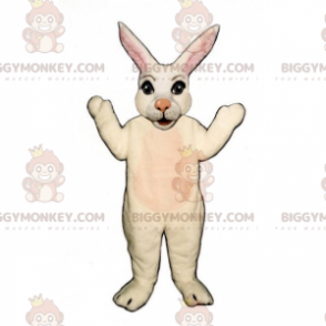 Pink Nosed White Rabbit BIGGYMONKEY™ Mascot Costume -