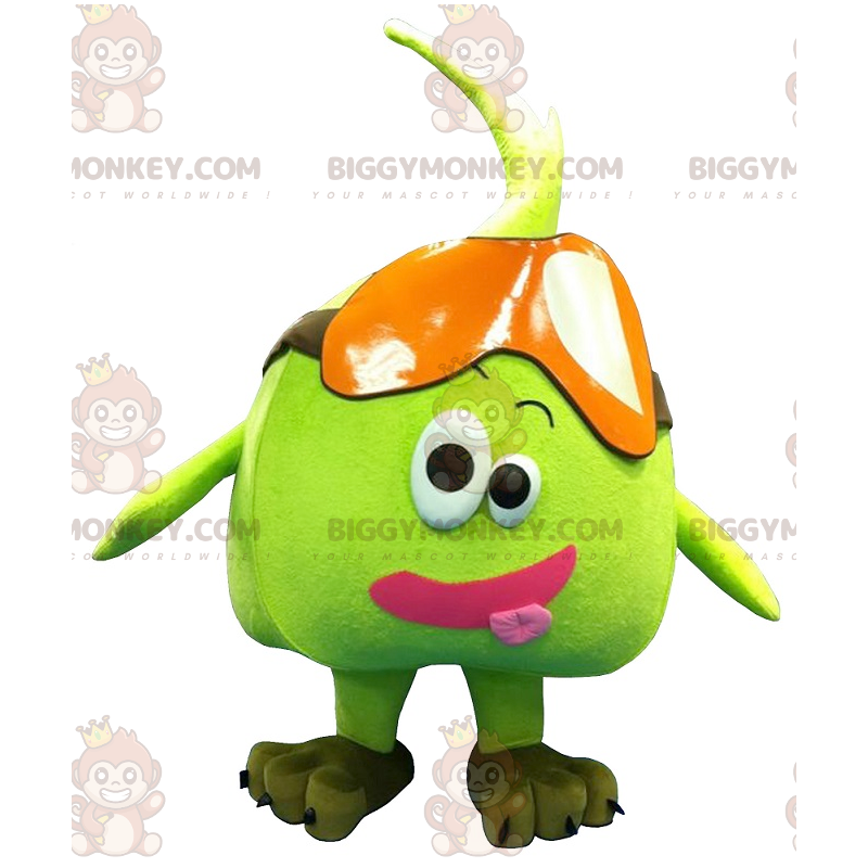 Costume de mascotte BIGGYMONKEY™ de pomme de poire verte géante