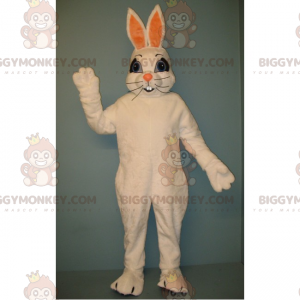 Costume da mascotte Big Whiskers White Rabbit BIGGYMONKEY™ -