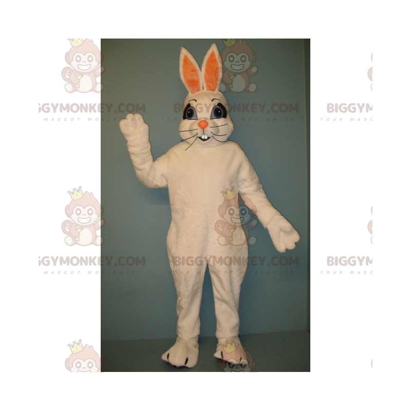 Big Whiskers White Rabbit BIGGYMONKEY™ Maskottchen-Kostüm -