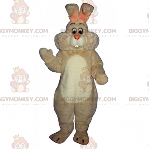 Big Cheeked White Rabbit BIGGYMONKEY™ Mascot Costume –