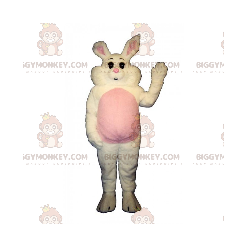 Costume da mascotte BIGGYMONKEY™ da coniglio bianco dalle