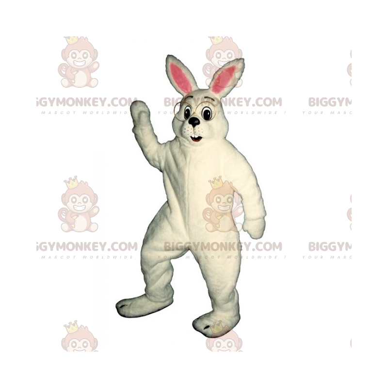 Disfraz de mascota de conejo blanco BIGGYMONKEY™ con grandes