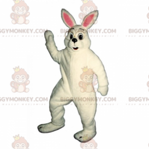 Fantasia de mascote de coelho branco BIGGYMONKEY™ com óculos