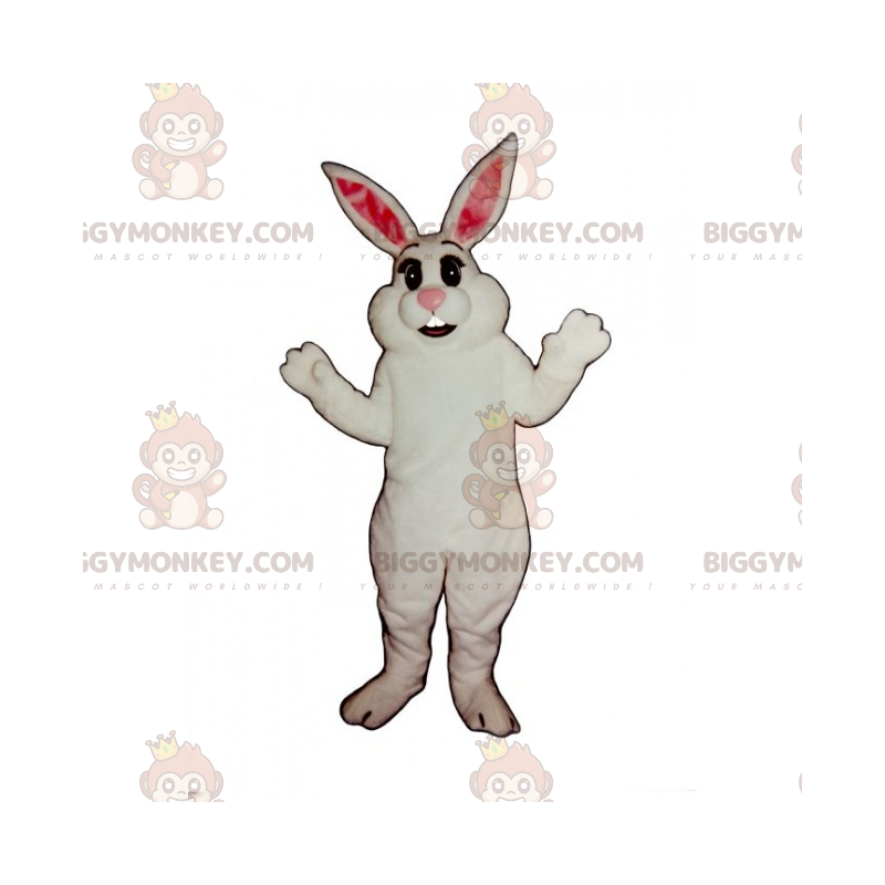 Costume de mascotte BIGGYMONKEY™ de lapin blanc classique -