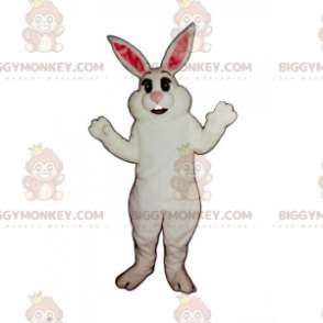 Traje de mascote de coelho branco clássico BIGGYMONKEY™ –