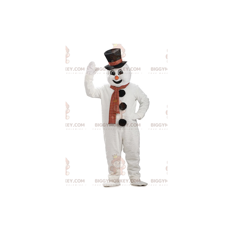 BIGGYMONKEY™ Costume da mascotte pupazzo di neve gigante con