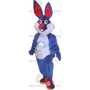 Costume da mascotte BIGGYMONKEY™ coniglio blu - Biggymonkey.com