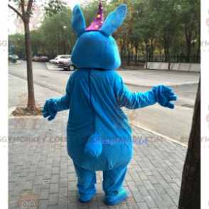 Blue Bunny BIGGYMONKEY™ Mascot Costume With Star Hat –