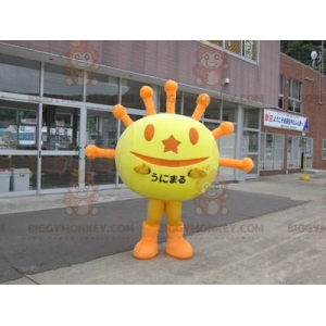 Traje de mascote de sol amarelo e laranja BIGGYMONKEY™ –