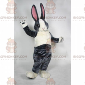 BIGGYMONKEY™ grijs konijntje met grote roze oren
