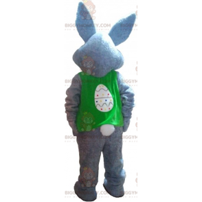 BIGGYMONKEY™ Grå kaninmaskotdräkt med jacka - BiggyMonkey maskot