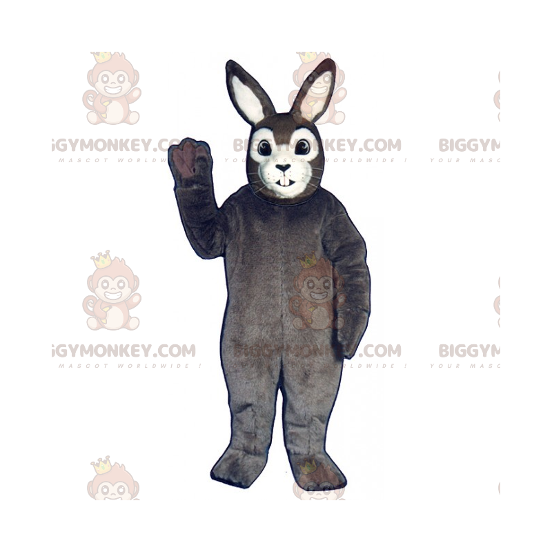 Disfraz de mascota BIGGYMONKEY™ de conejo gris clásico -