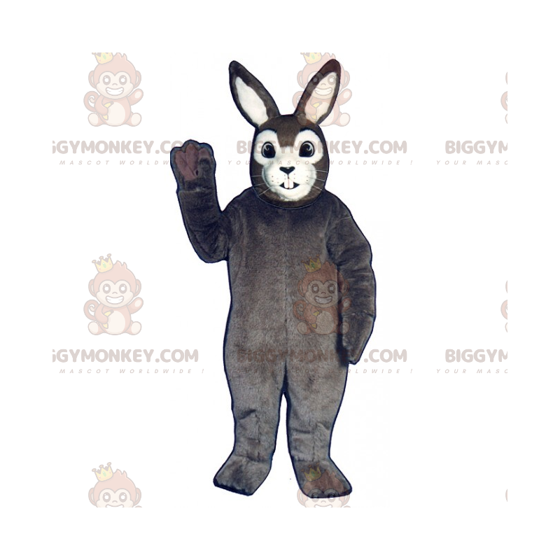 Traje de mascote clássico de coelho cinza BIGGYMONKEY™ –