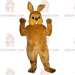Big Eyed Brown Bunny BIGGYMONKEY™ mascottekostuum -