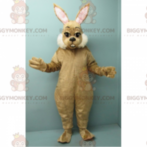Disfraz de mascota de conejo marrón y mejillas blancas