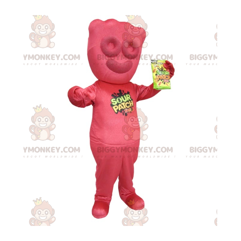 Costume de mascotte BIGGYMONKEY™ de bonbon rouge géant -