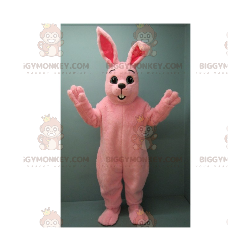 Costume de mascotte BIGGYMONKEY™ de lapin rose - Biggymonkey.com