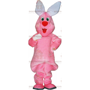 Disfraz de mascota conejito rosa de peluche BIGGYMONKEY™ -