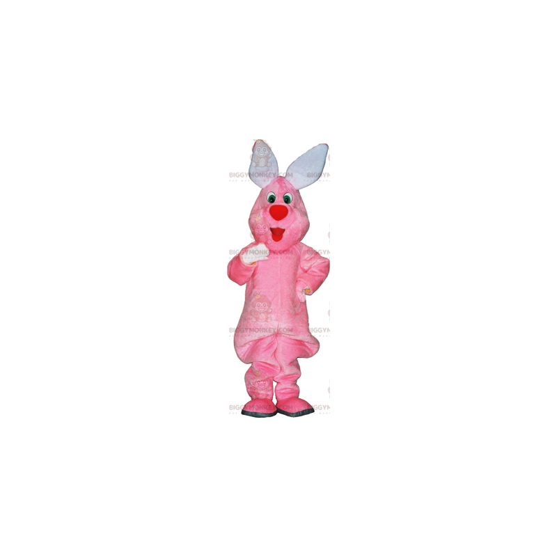 Pehmeä vaaleanpunainen pupu BIGGYMONKEY™ maskottiasu -
