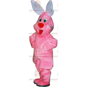 Costume mascotte coniglietto rosa BIGGYMONKEY™ in peluche -