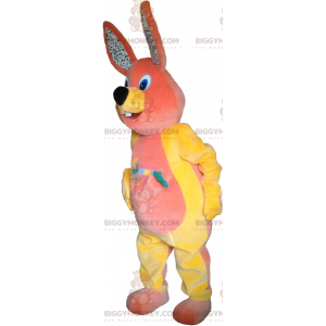 Orange og gul kanin med gulerod BIGGYMONKEY™ maskotkostume -