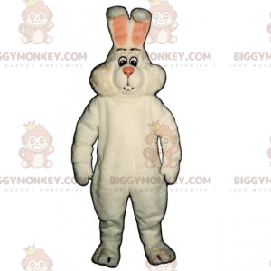 Costume de mascotte BIGGYMONKEY™ de lapin rose et oreilles