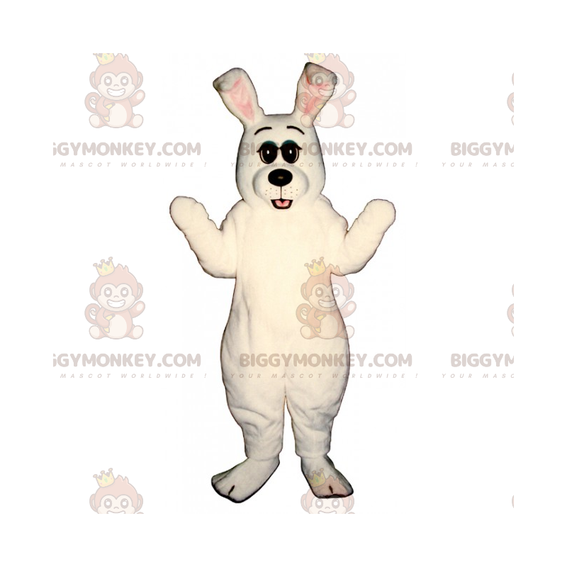 All White Rabbit Black Nose BIGGYMONKEY™ Mascot Costume -
