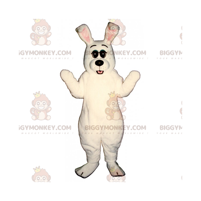 All White Rabbit Black Nose BIGGYMONKEY™ Mascot Costume –