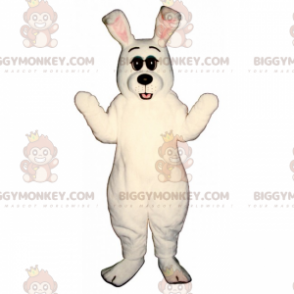 All White Rabbit Black Nose BIGGYMONKEY™ Mascot Costume -