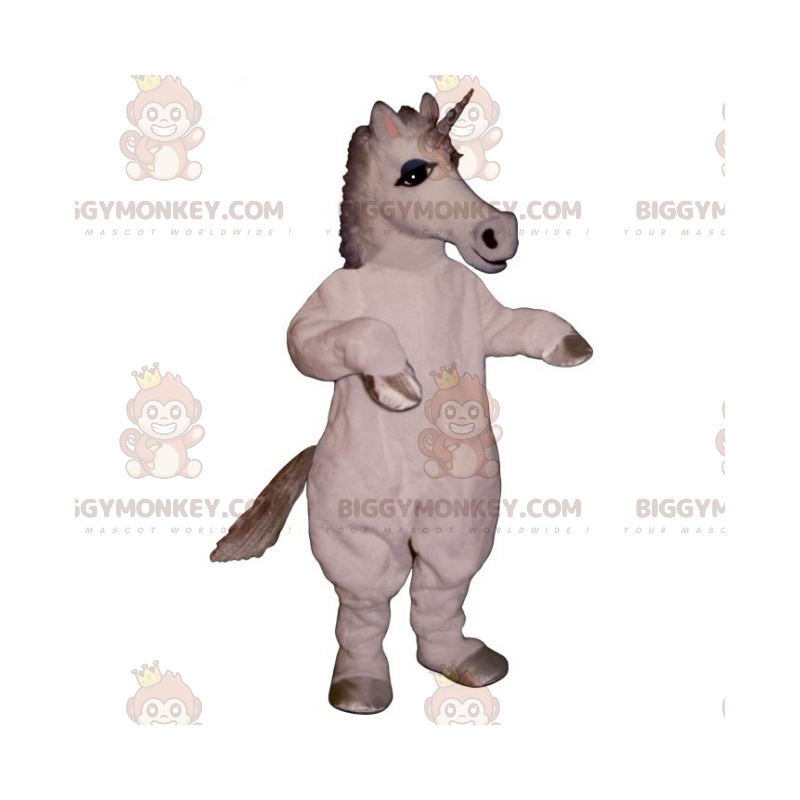 Costume da mascotte BIGGYMONKEY™ unicorno bianco -