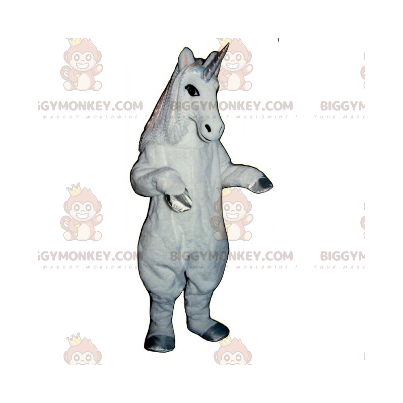 Costume de mascotte BIGGYMONKEY™ de licorne pattes argentes -