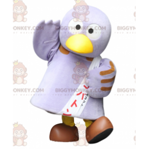 Costume de mascotte BIGGYMONKEY™ de gros oiseau violet très