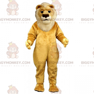 Costume mascotte BIGGYMONKEY™ leone dalla criniera bianca -