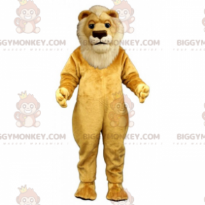 Costume de mascotte BIGGYMONKEY™ de lion a la crinière blanche