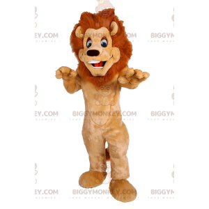 Costume de mascotte BIGGYMONKEY™ de lion adorable avec belle